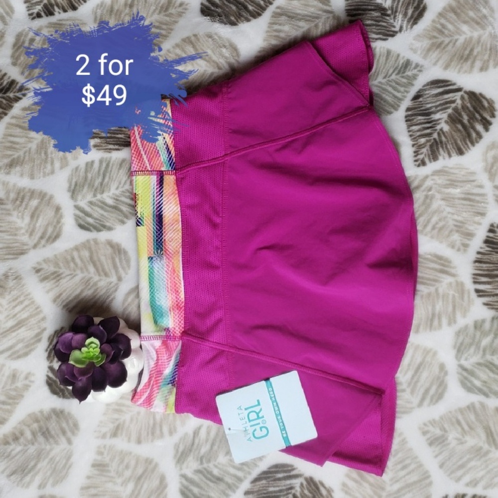 Nwt athleta girl pink super skort tennis skort